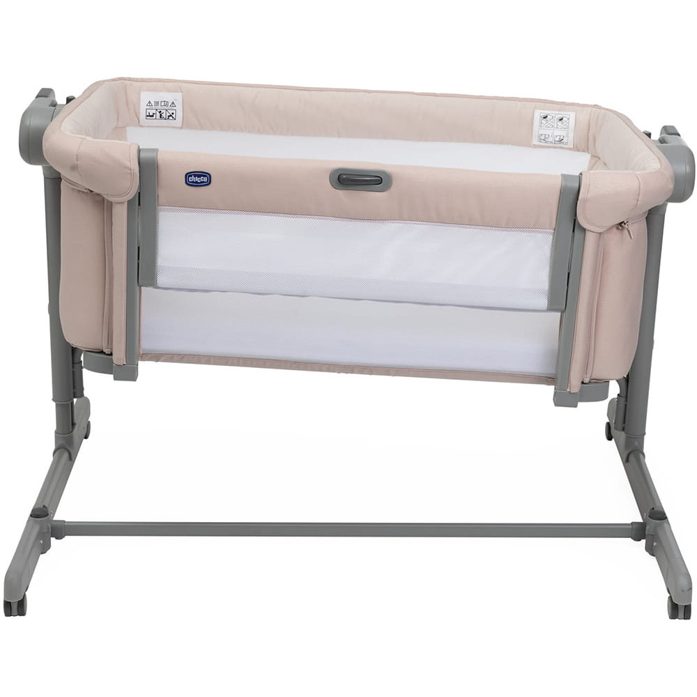 Chicco Next2Me Magic Evo - дитяче приставне ліжечко-трансформер з режимом заколисування • Pink (87041.02)