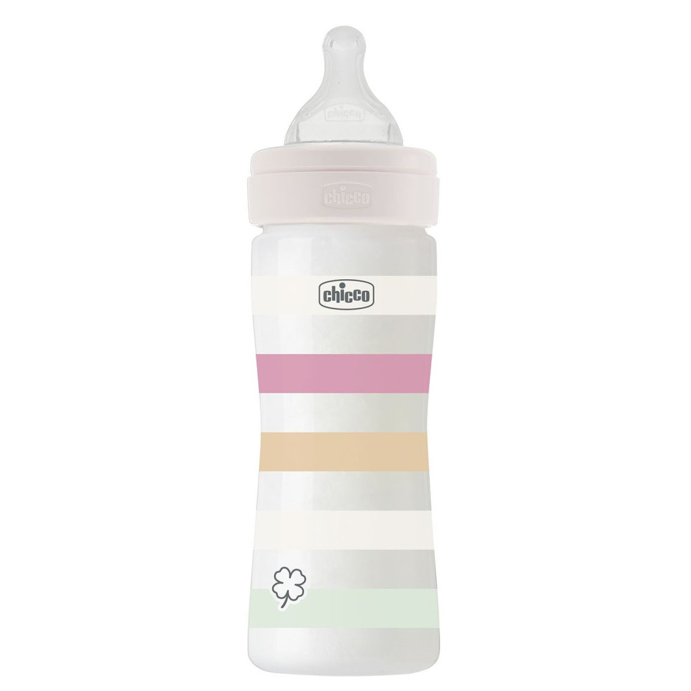 Бутылочка пластик Chicco Well-Being Colors 2+, 250мл, соска силикон, pink (28623.11)