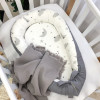 Кокон Маленька Соня Baby Design Сірі хмари з місяцем (5019487)