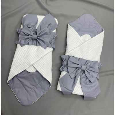 Конверт на виписку (кокосовий вкладиш) весна-літо, сірий