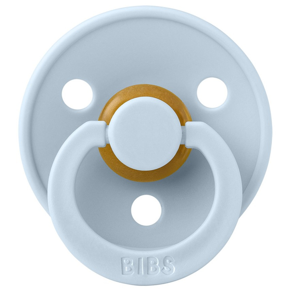 Пустышка Bibs Colour Symmetrical 6-18 мес. латекс (baby blue) 
