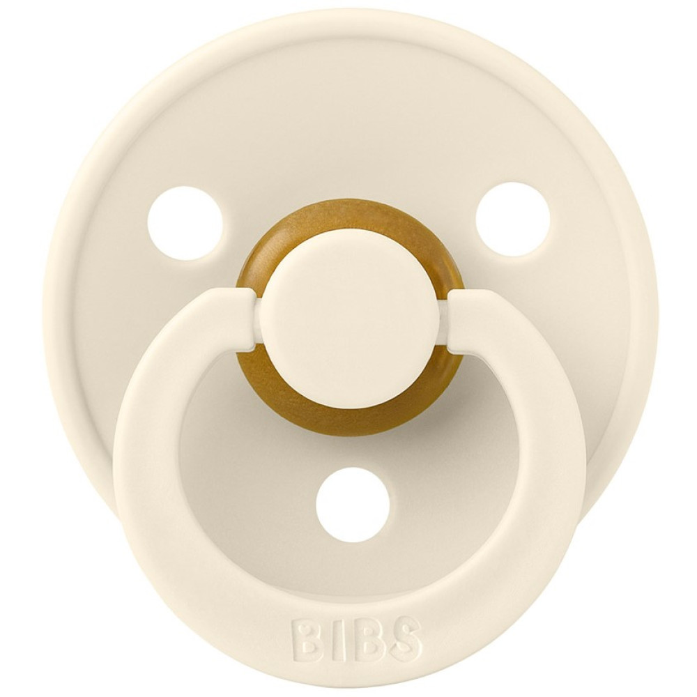 Пустушка Bibs Colour Symmetrical 6-18 міс. латекс (ivory)