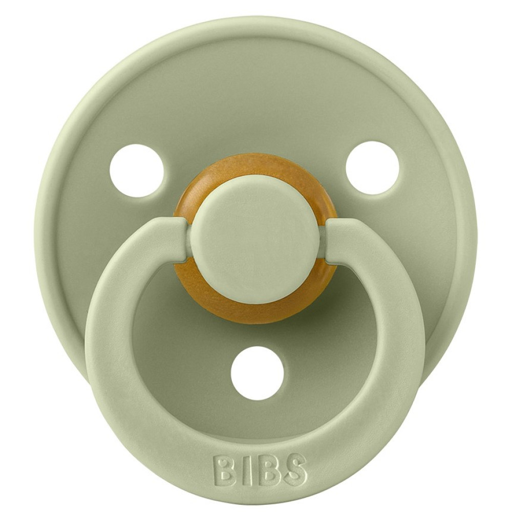 Пустушка Bibs Colour Symmetrical Glow 6-18 міс. латекс (sage)