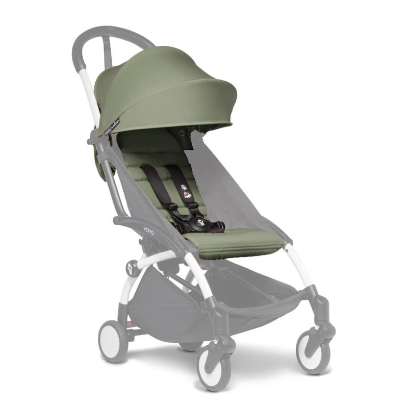 Stokke YOYO 6+ - комплект текстиля (капюшон, дополнительная мягкая вкладка) • Olive