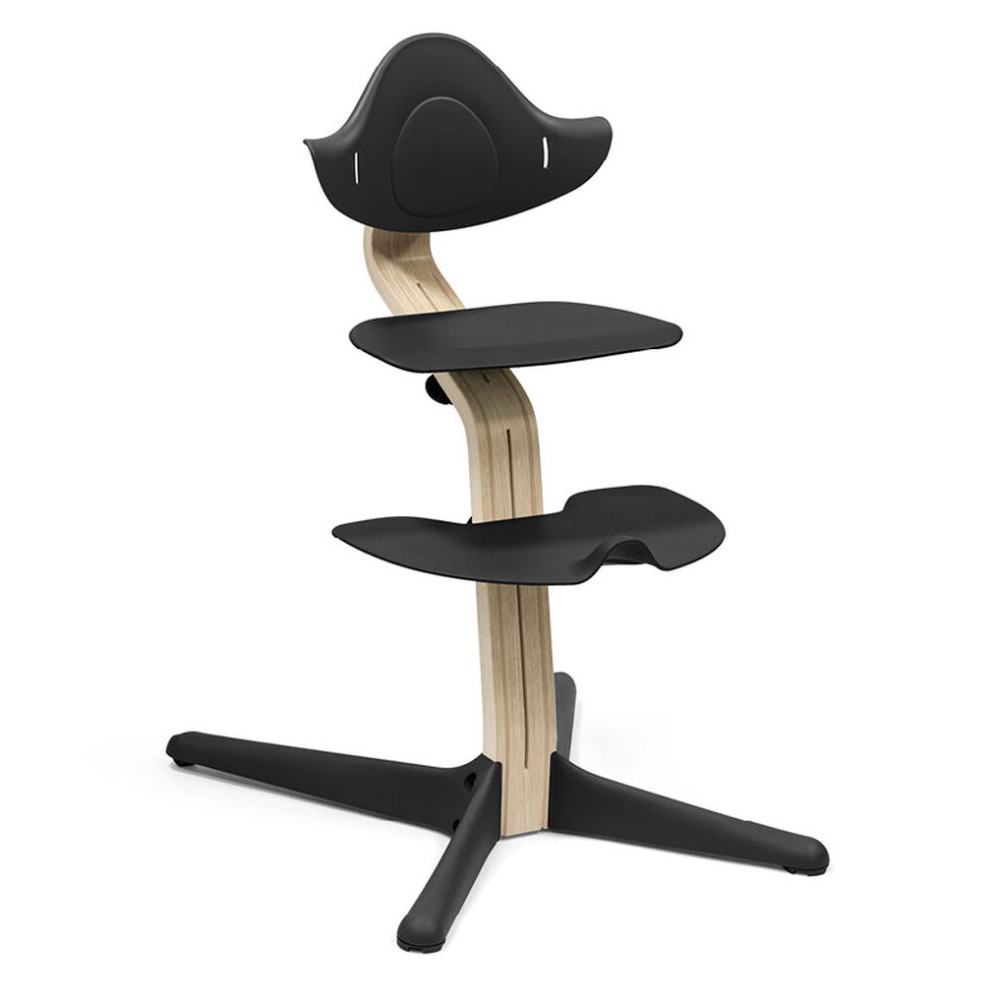 Stokke Nomi - стільчик для годування, багатофункціональний стілець-трансформер (від народження до 150 кг) • Natural Black (626502)