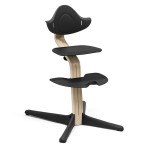 Stokke Nomi - стільчик для годування, багатофункціональний стілець-трансформер (від народження до 150 кг) • Natural Black (626502)