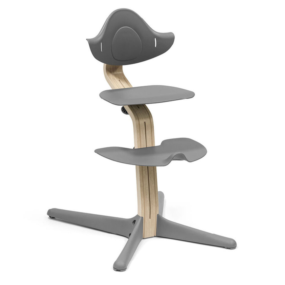 Stokke Nomi - стільчик для годування, багатофункціональний стілець-трансформер (від народження до 150 кг) • Natural Grey (626503)