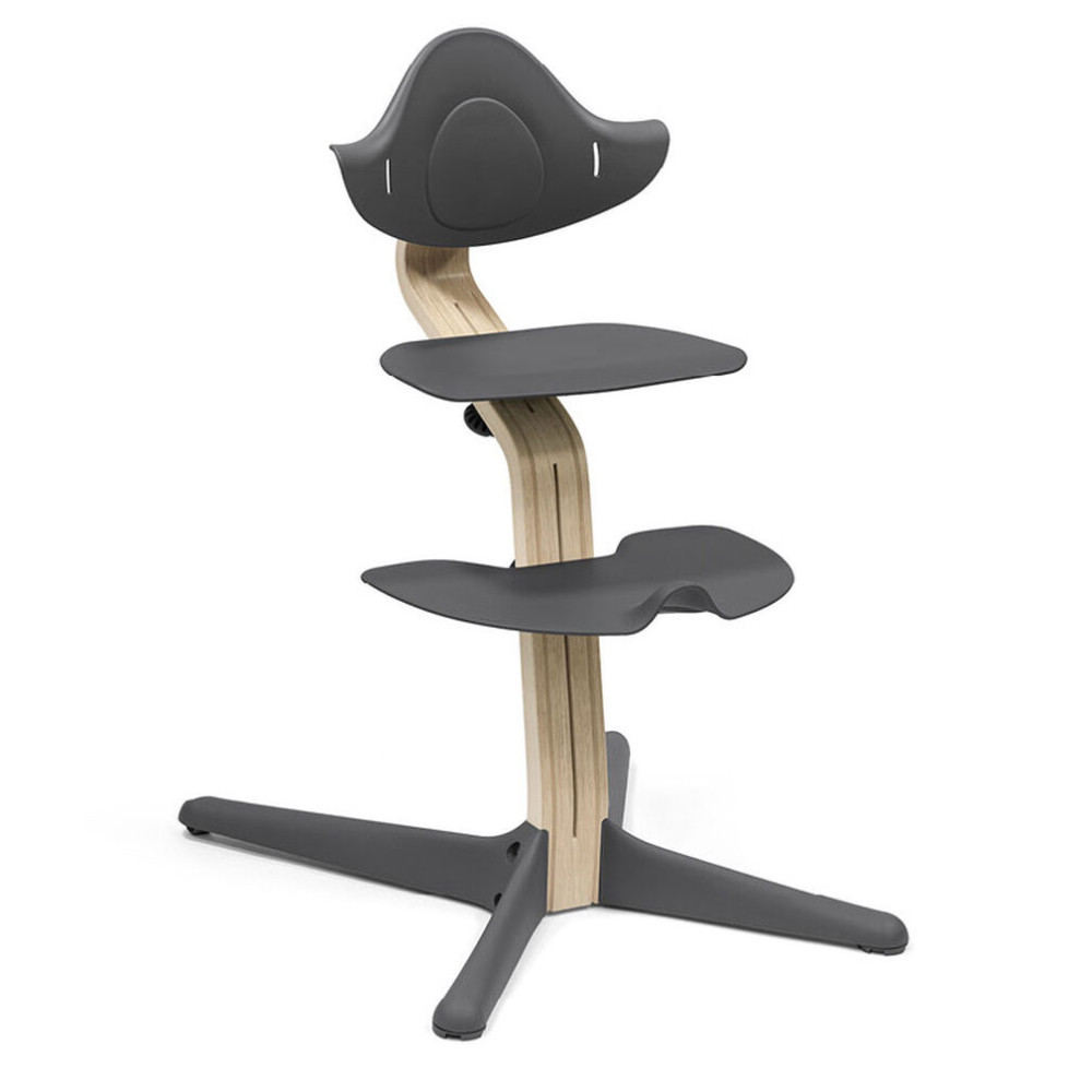 Stokke Nomi - стільчик для годування, багатофункціональний стілець-трансформер (від народження до 150 кг) • Natural Anthracite (626504)
