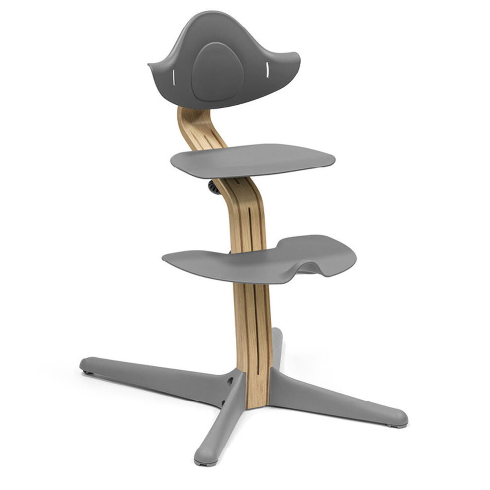 Stokke Nomi - стільчик для годування, багатофункціональний стілець-трансформер (від народження до 150 кг) • Oak Grey (626603)