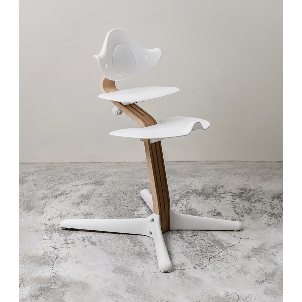Stokke Nomi - стільчик для годування, багатофункціональний стілець-трансформер (від народження до 150 кг) • Walnut White (626701)