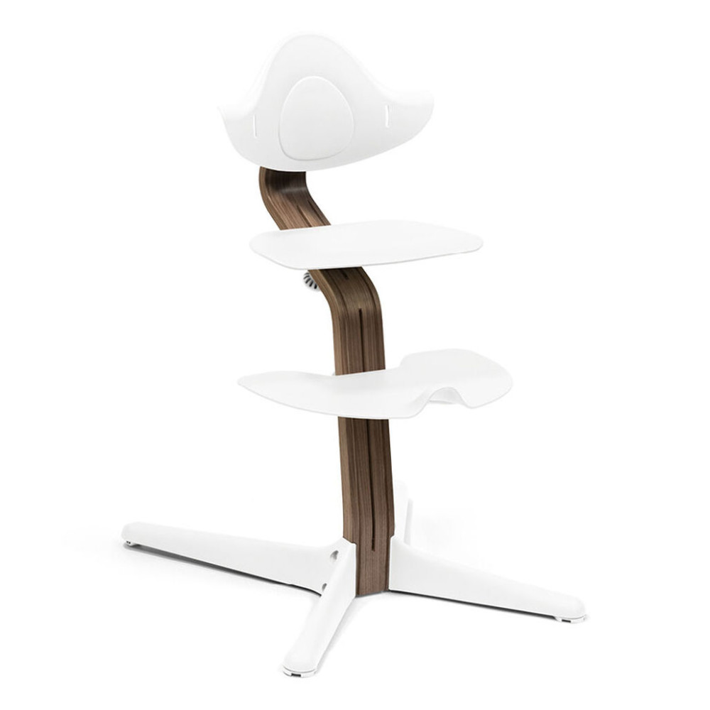 Stokke Nomi - стільчик для годування, багатофункціональний стілець-трансформер (від народження до 150 кг) • Walnut White (626701)