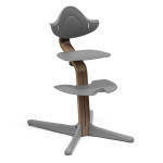 Stokke Nomi - стільчик для годування, багатофункціональний стілець-трансформер (від народження до 150 кг) • Walnut Grey (626702)