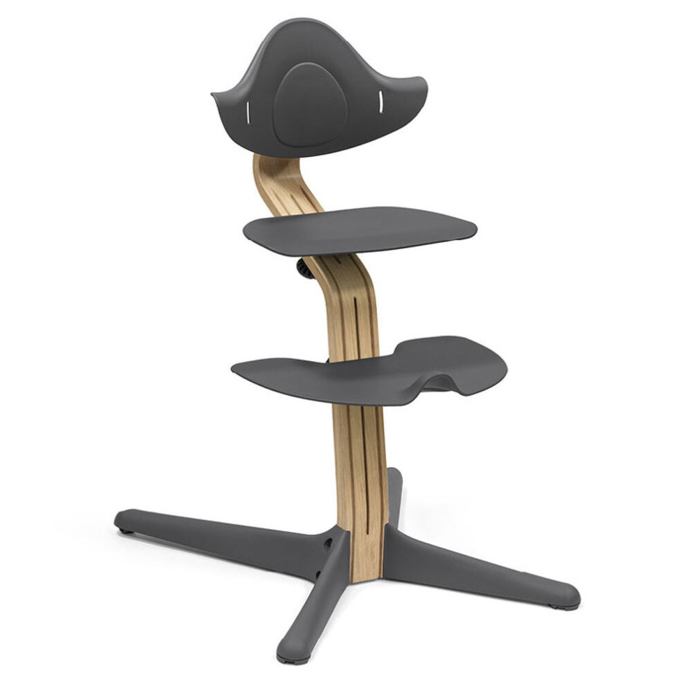 Stokke Nomi - стільчик для годування, багатофункціональний стілець-трансформер (від народження до 150 кг) • Oak Anthracite