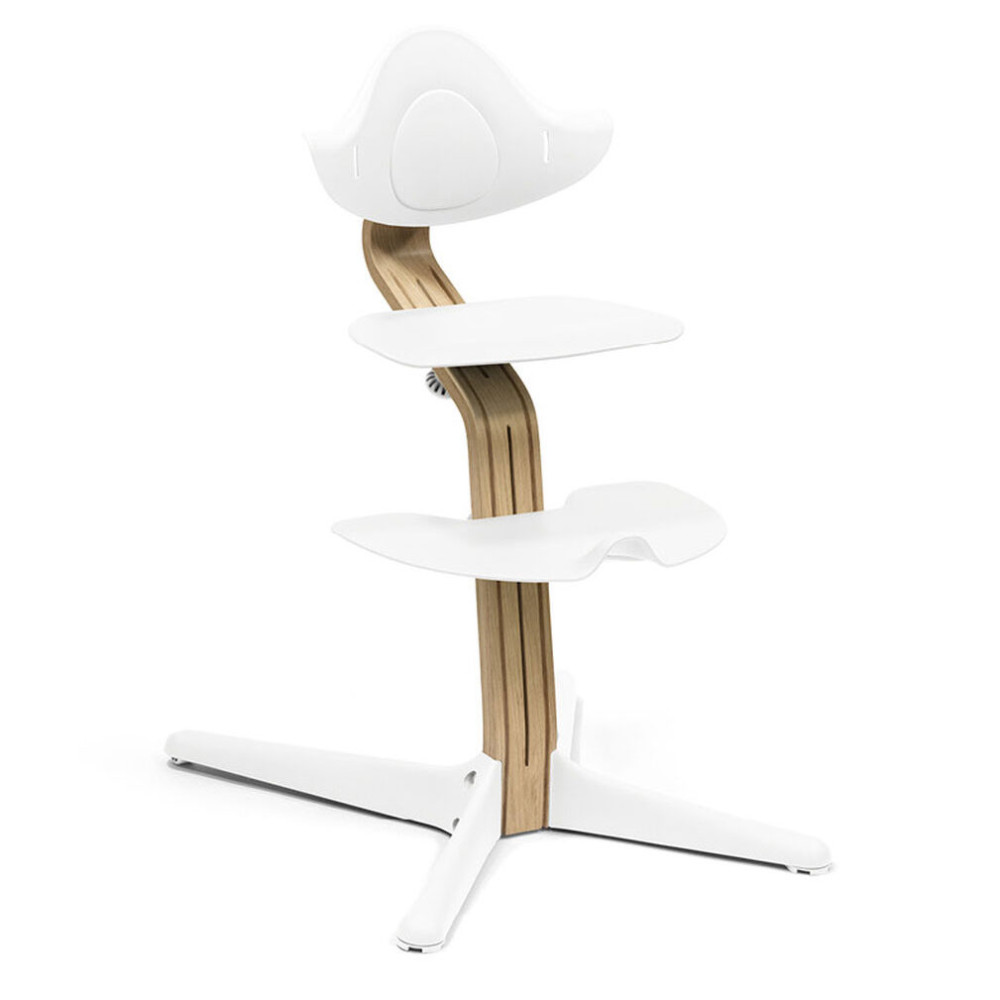 Stokke Nomi - стільчик для годування, багатофункціональний стілець-трансформер (від народження до 150 кг) • Oak White (626601)
