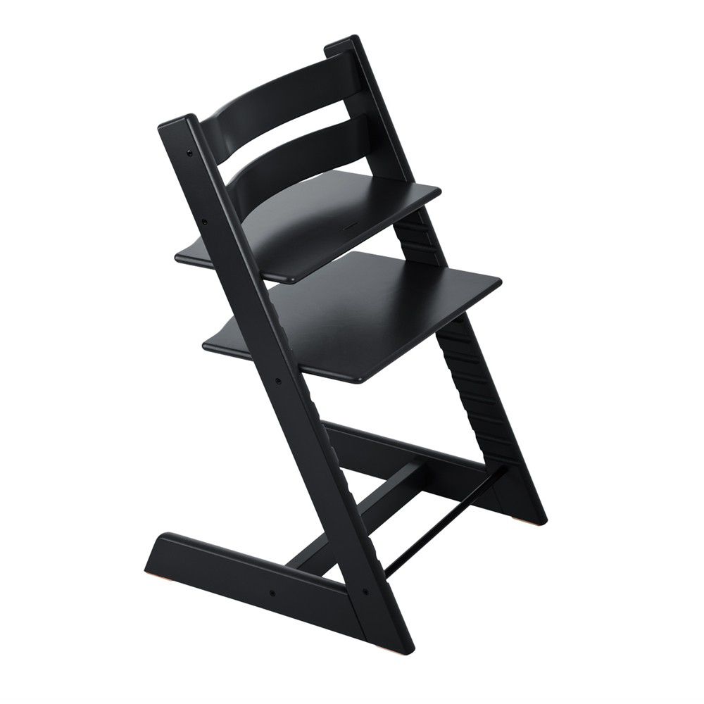 Stokke Tripp Trapp - стільчик для годування, багатофункціональний регулюючий стілець-трансформер (від народження до 136 кг) • Чорний (100103)