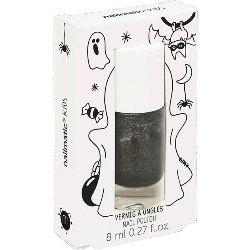 Детский лак для ногтей Nailmatic Black Glitter (101CASPER)