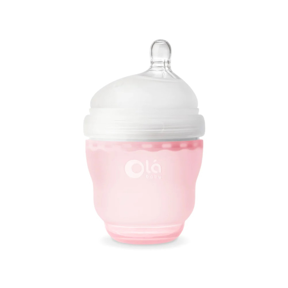 Силіконова антиколікова пляшка Olababy GentleBottle Rose 120 мл (80450)