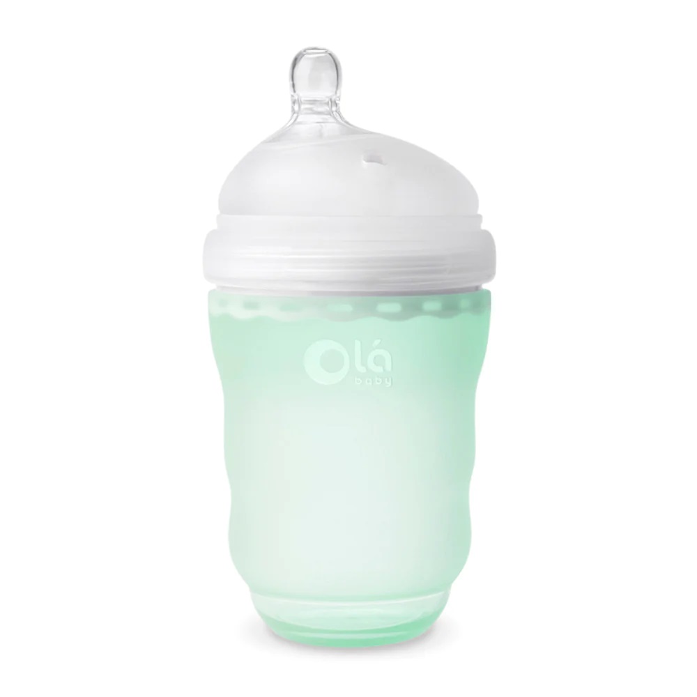 Силіконова антиколікова пляшка Olababy GentleBottle Mint 240 мл (80820)