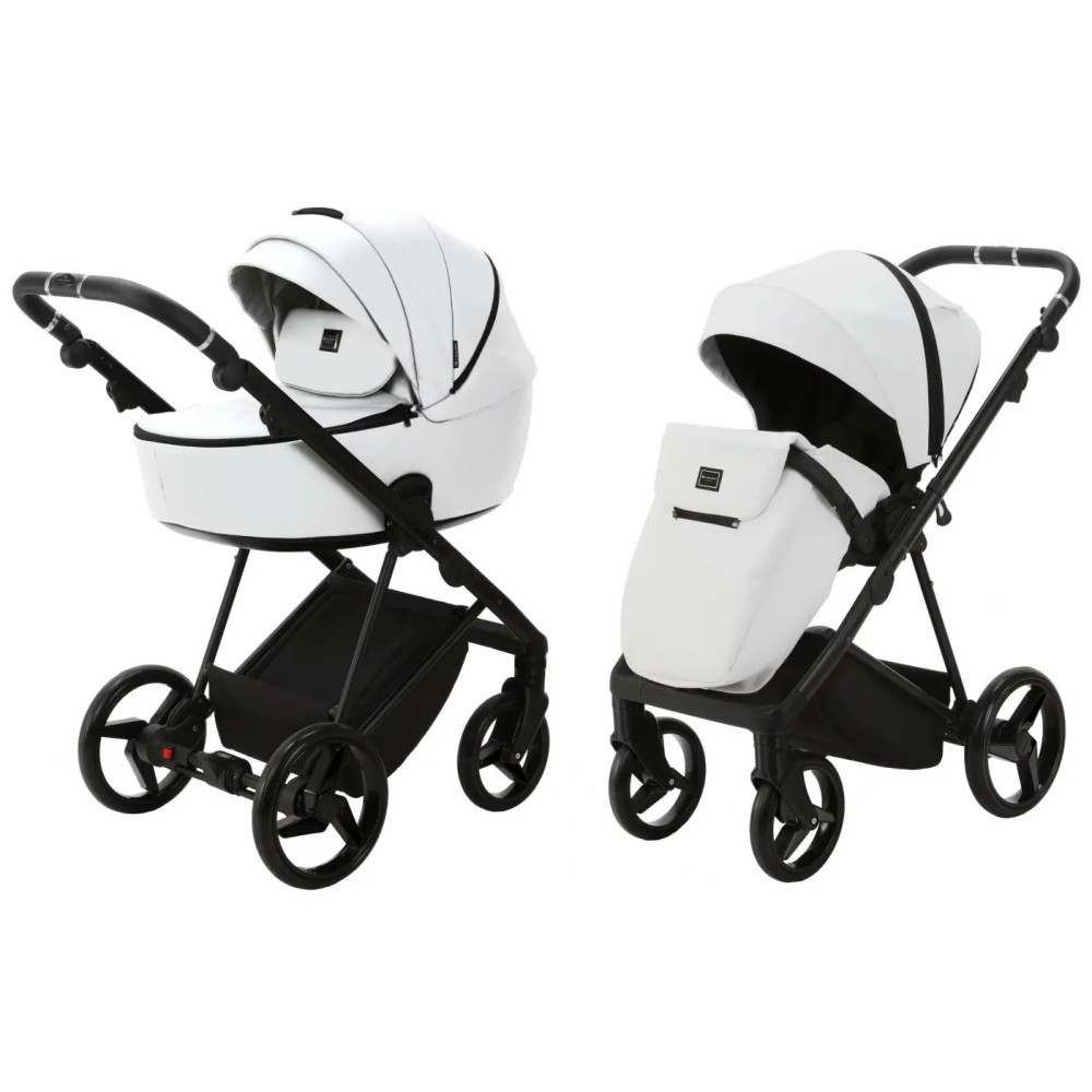 Коляска 2 в 1 Adamex Blanc Eco SA-1 белый (680705)