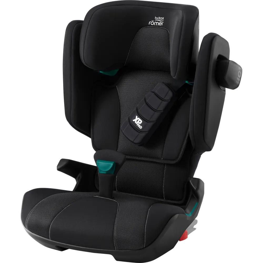 Britax Romer Kidfix i-Size - автокрісло для дітей (від 3.5 до 12 років / 100 - 150 см), накладка на ремінь, додатковий бічний захист, система SecureGuard • Galaxy Black