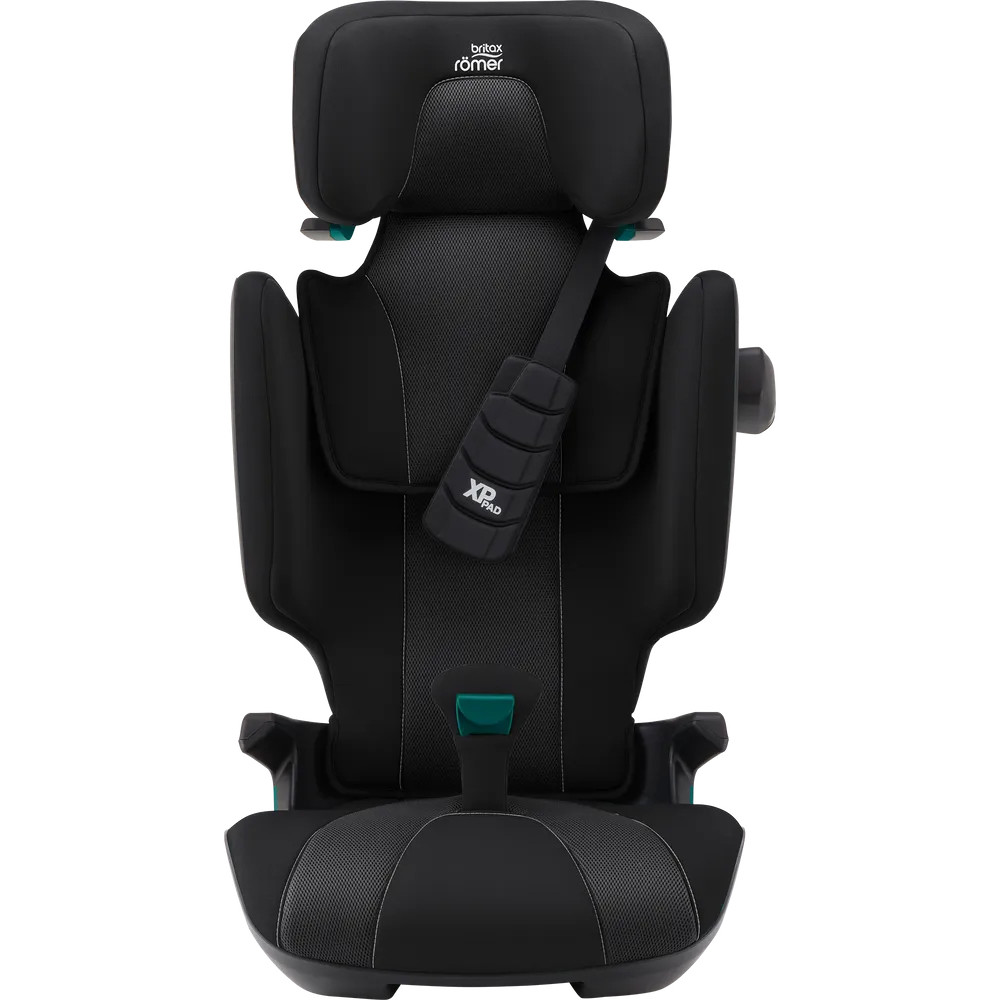 Britax Romer Kidfix i-Size - автокрісло для дітей (від 3.5 до 12 років / 100 - 150 см), накладка на ремінь, додатковий бічний захист, система SecureGuard • Galaxy Black