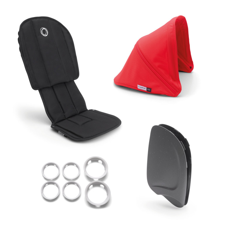 Комплект тканини Style Set для коляски Bugaboo Ant, black-red (910210NR01)