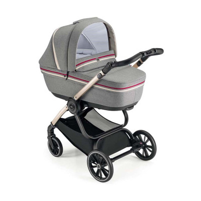 Cam Techno Milano - коляска 2 в 1 • Grey Stripe / Gold (805T/V93/978/553K)