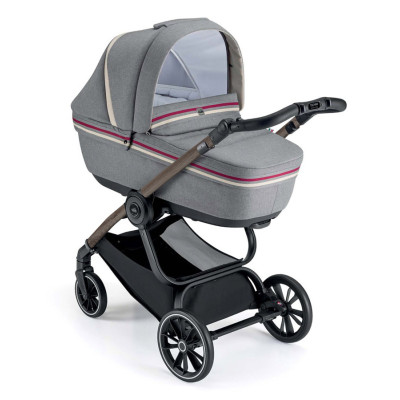 Cam Techno Milano - коляска 2 в 1 • Grey Stripe / Wenge (805T/V96/978/553K)