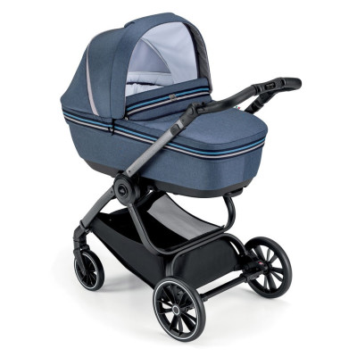 Cam Techno Milano - коляска 2 в 1 • Blue Stripe / Scratch Grey (805T/V99/978/552K)
