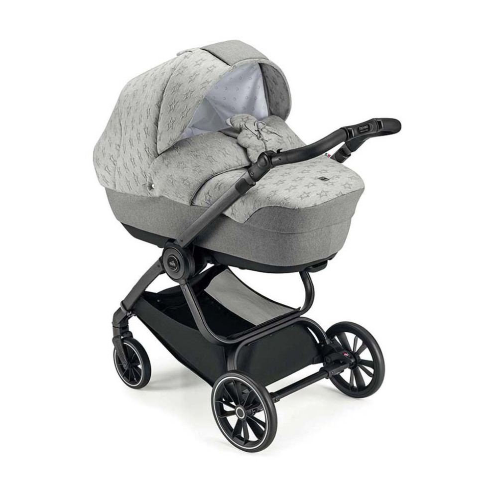 Cam Techno Softy - коляска 2 в 1 • Сірий з ведмедиком / Scratch Grey (805T/V99/977/514K)
