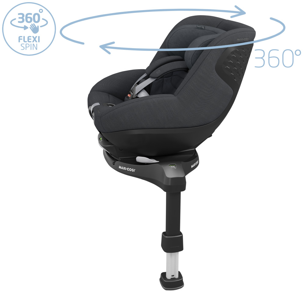Maxi-Cosi Pearl 360 Pro - поворотное автокресло для детей (от 3 месяцев до 4 лет / 61 - 105 см), для использования автокресла необходима совместимая база ISOFIX (покупается отдельно) • Authentic Graphite Maxi-Cosi Pearl 360 Pro - поворотное автокресло для детей (от 3 месяцев до 4 лет / 61 - 105 см), для использования автокресла необходима совместимая база ISOFIX (покупается отдельно) • Authentic Graphite