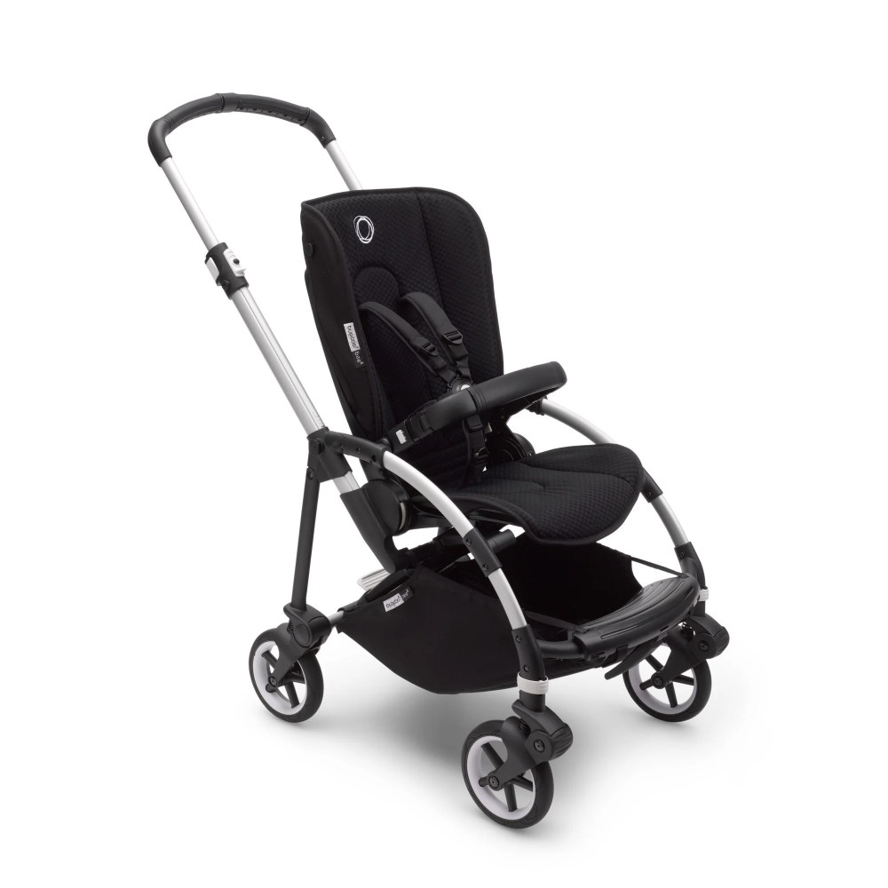 Шасі коляски Bugaboo Bee6 + текстиль на сидіння (без капюшона) Aluminum/Black (500302ZW01)