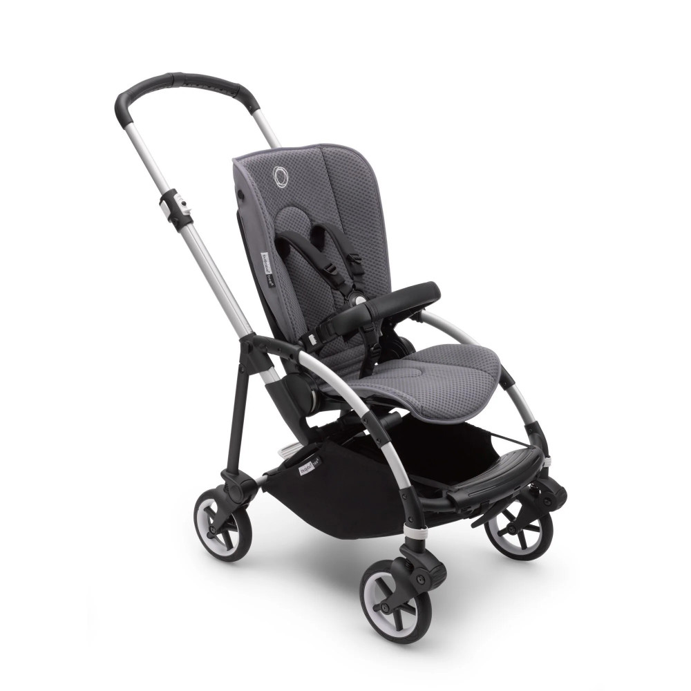 Шасси коляски Bugaboo Bee6 + текстиль на сиденье (без капюшона) Aluminum/Grey (500302GR01)