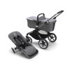 Bugaboo Fox 3 Base - коляска 2 в 1 без капюшона • Graphite / Grey mélange