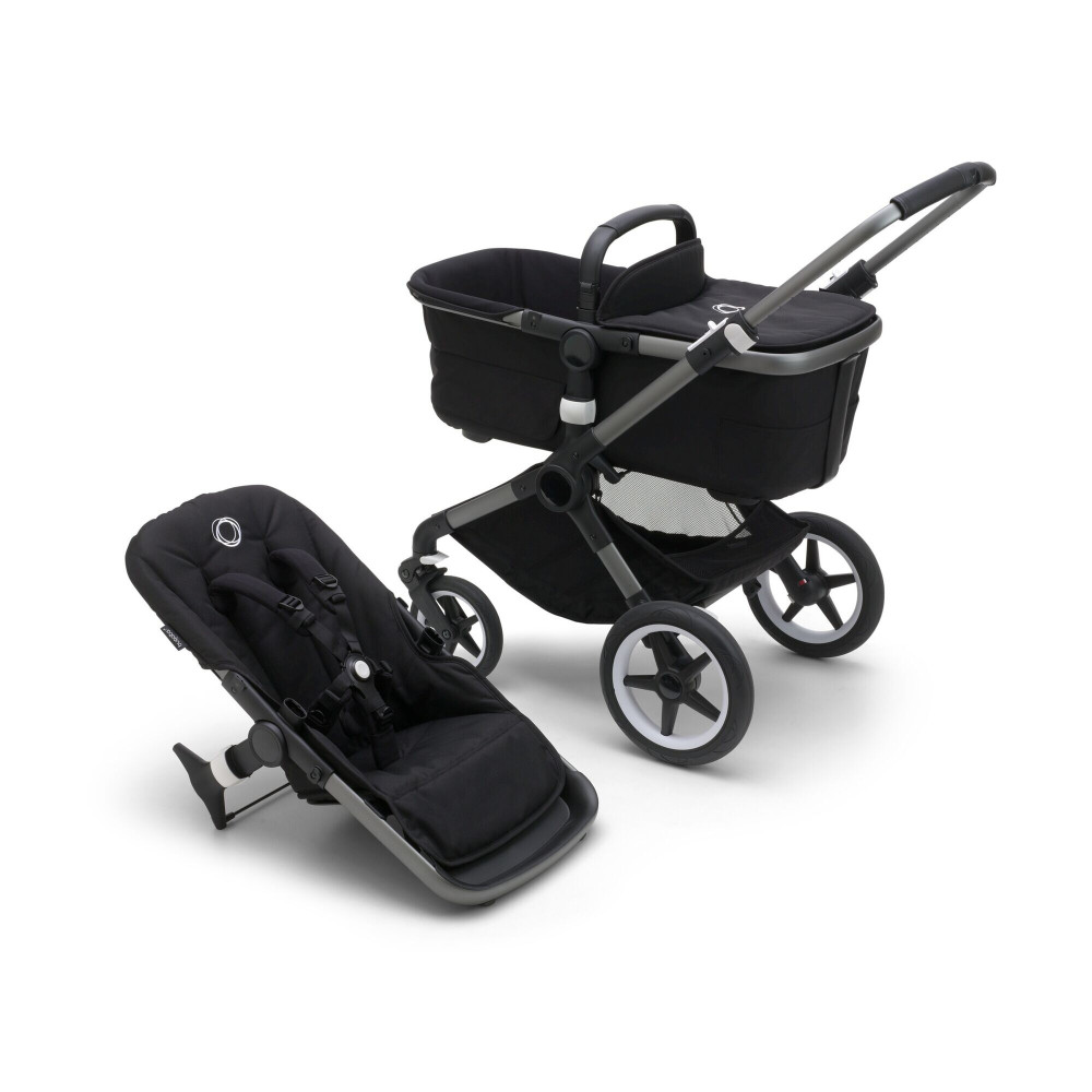 Bugaboo Fox 3 Base - коляска 2 в 1 без капюшона • Graphite / Midnight black