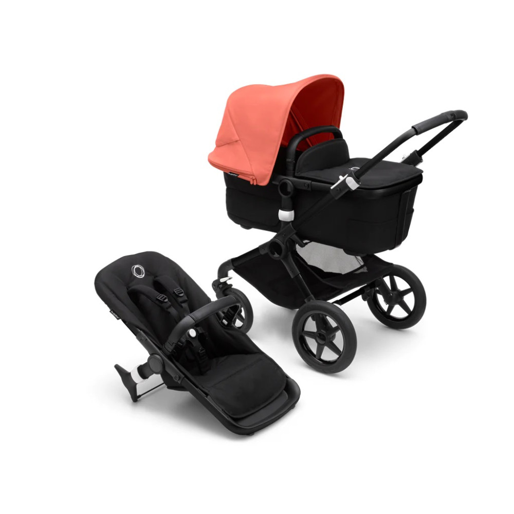 Коляска 2 в 1 Bugaboo Fox3 (Black/Midnight black) Sunrise Red