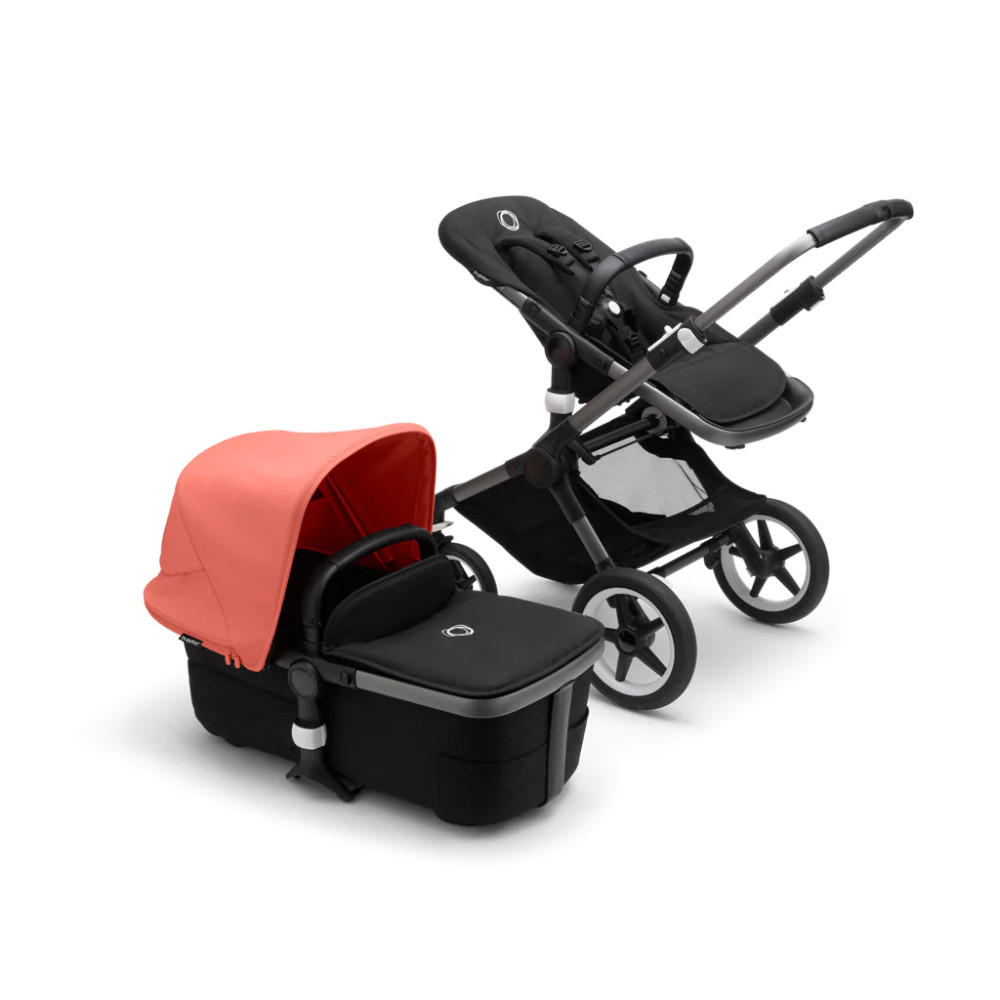 Коляска 2 в 1 Bugaboo Fox3 (Black/Midnight black) Sunrise Red