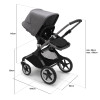 Коляска 2 в 1 Bugaboo Fox3 (Mineral/Graphite) Light Grey