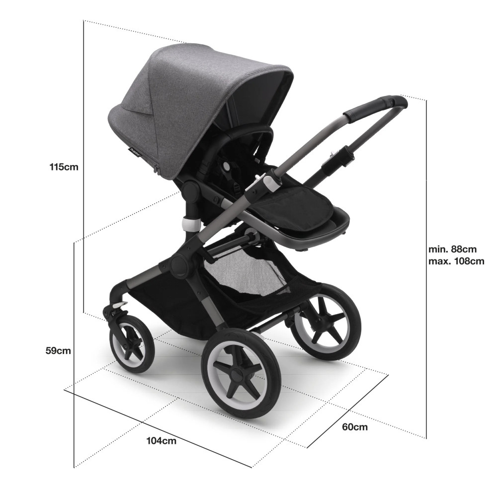 Коляска 2 в 1 Bugaboo Fox3 (Black/Forest green) Forest Green