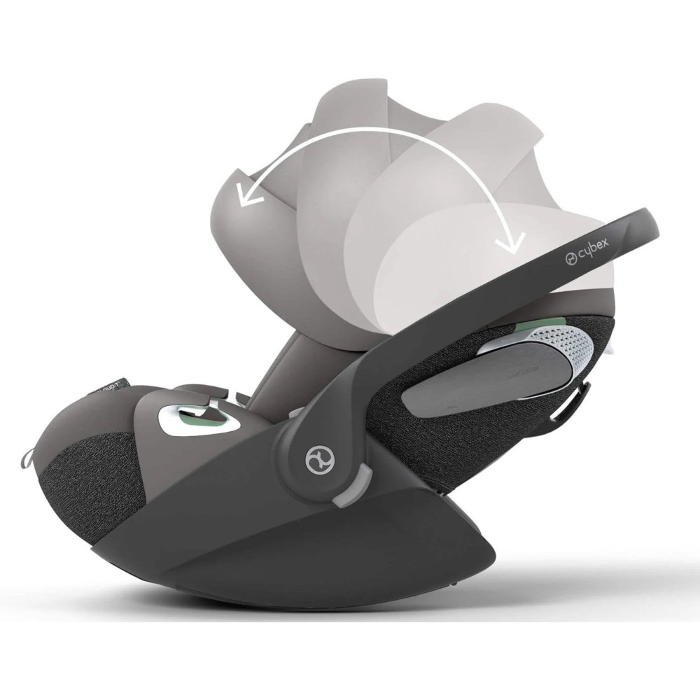 Cybex Cloud T i-Size - автокрісло для новонародженого (від 0 до 24 місяців / 45 - 87 см зріст), розкладне до лежачого положення • Mirage Grey (Comfort)