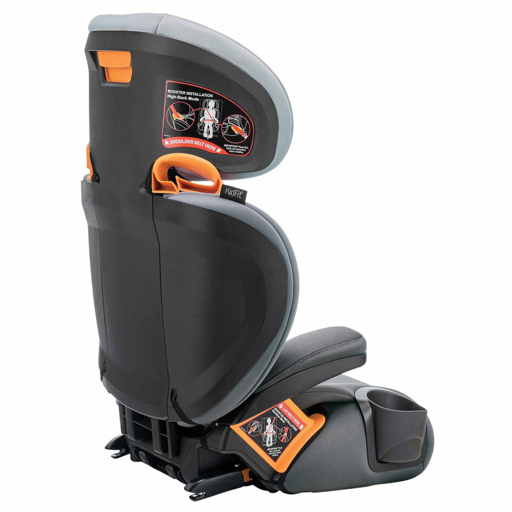 Chicco KidFit ClearTex Plus - детское автокресло с креплением Isofix, анатомическое сиденье (от 4 до 12 лет / 97 - 145 см) • Grey (79627.12.07)
