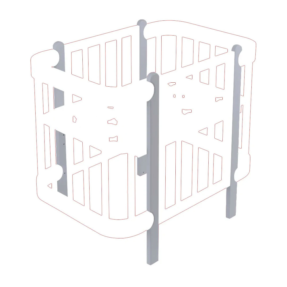 Ножки для детской кроватки IngVart Nika, серый (n317040)