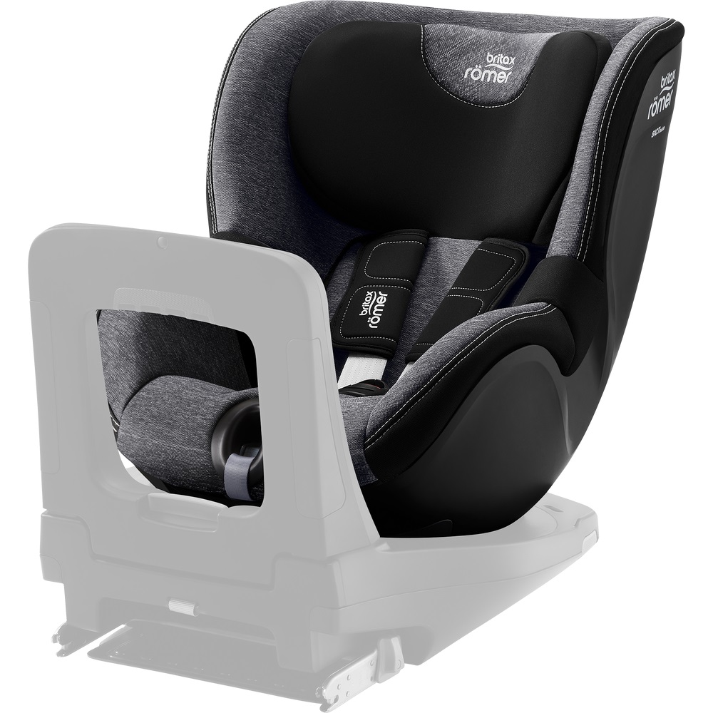 Britax Romer Dualfix 5Z - автокресло для детей (от 3 месяцев до 4 лет / 61 - 105 см) с функцией поворота на 360 градусов, для использования автокресла необходима совместимая база ISOFIX (можно купить отдельно) • Graphite Marble