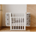 Ліжечко Angelo Luna з гудзиками, біло-сірий (12011)