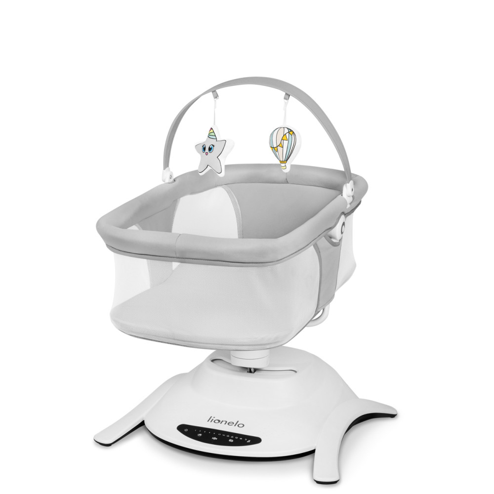 Шезлонг-качель 2 в 1 Lionelo Bella Set Grey Concrete