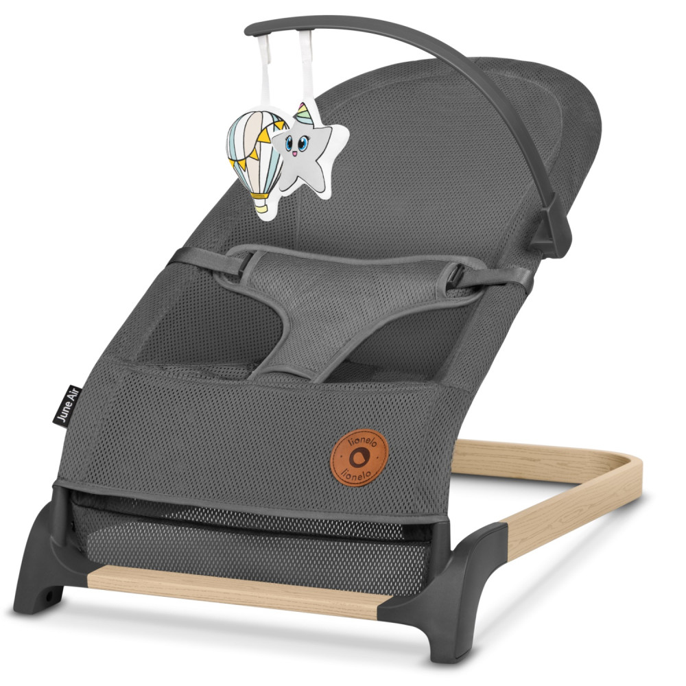 Шезлонг-качель Lionelo June Air Grey Graphite