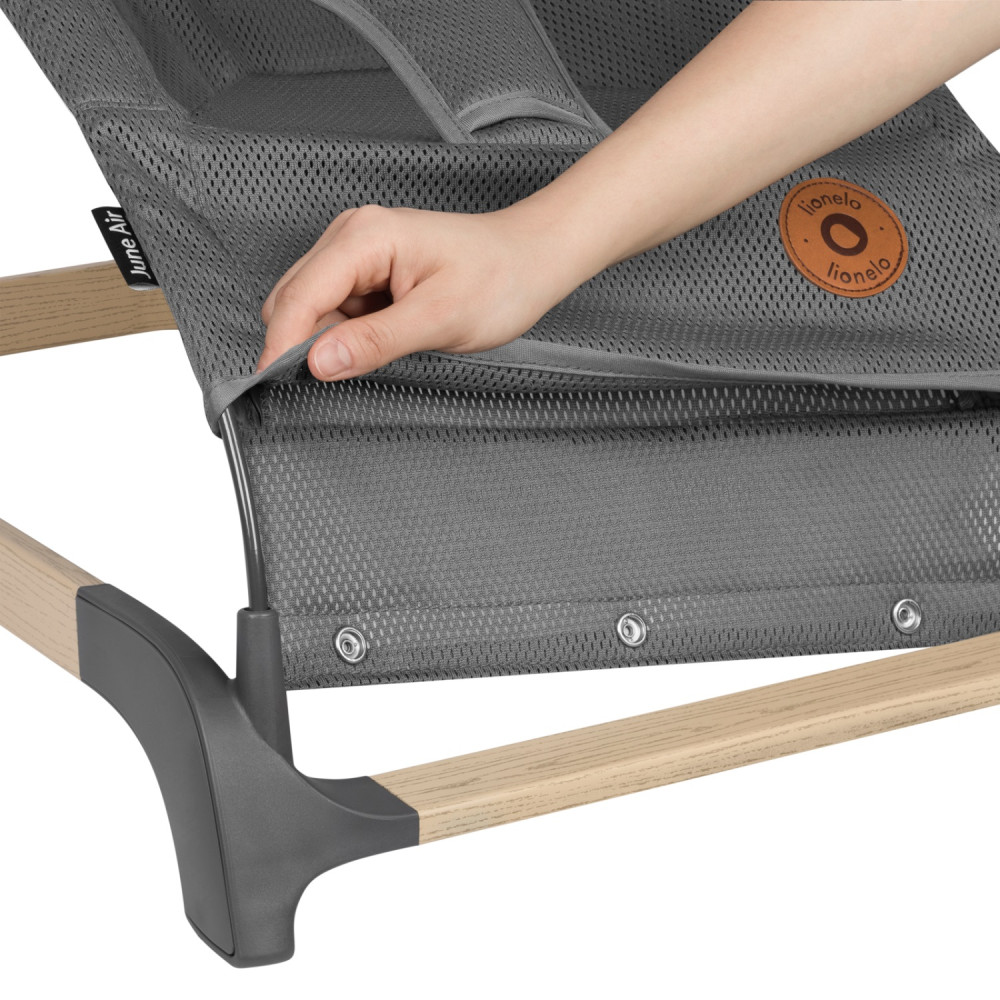Шезлонг-качель Lionelo June Air Grey Graphite