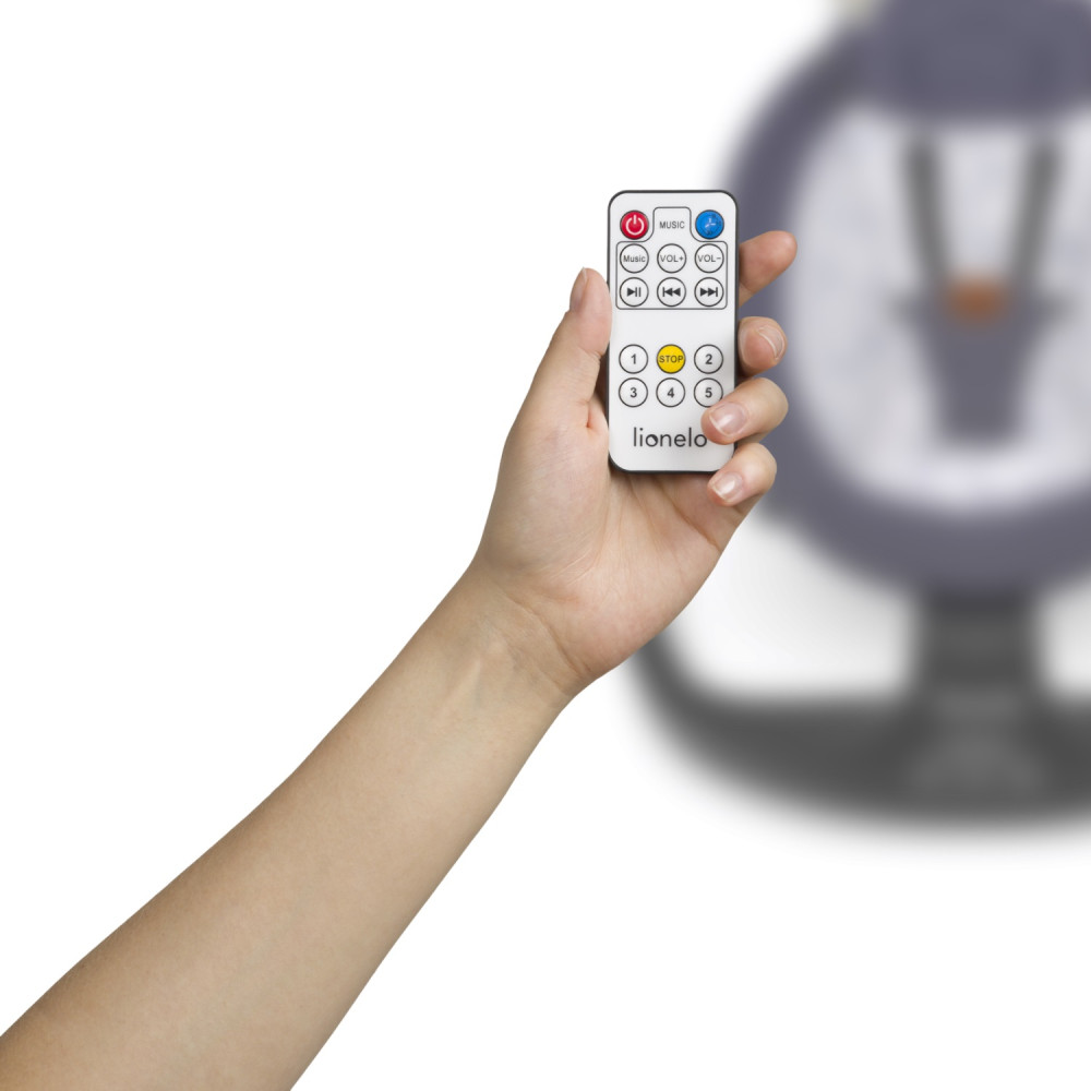 Шезлонг-качель Lionelo Ralf Grey White