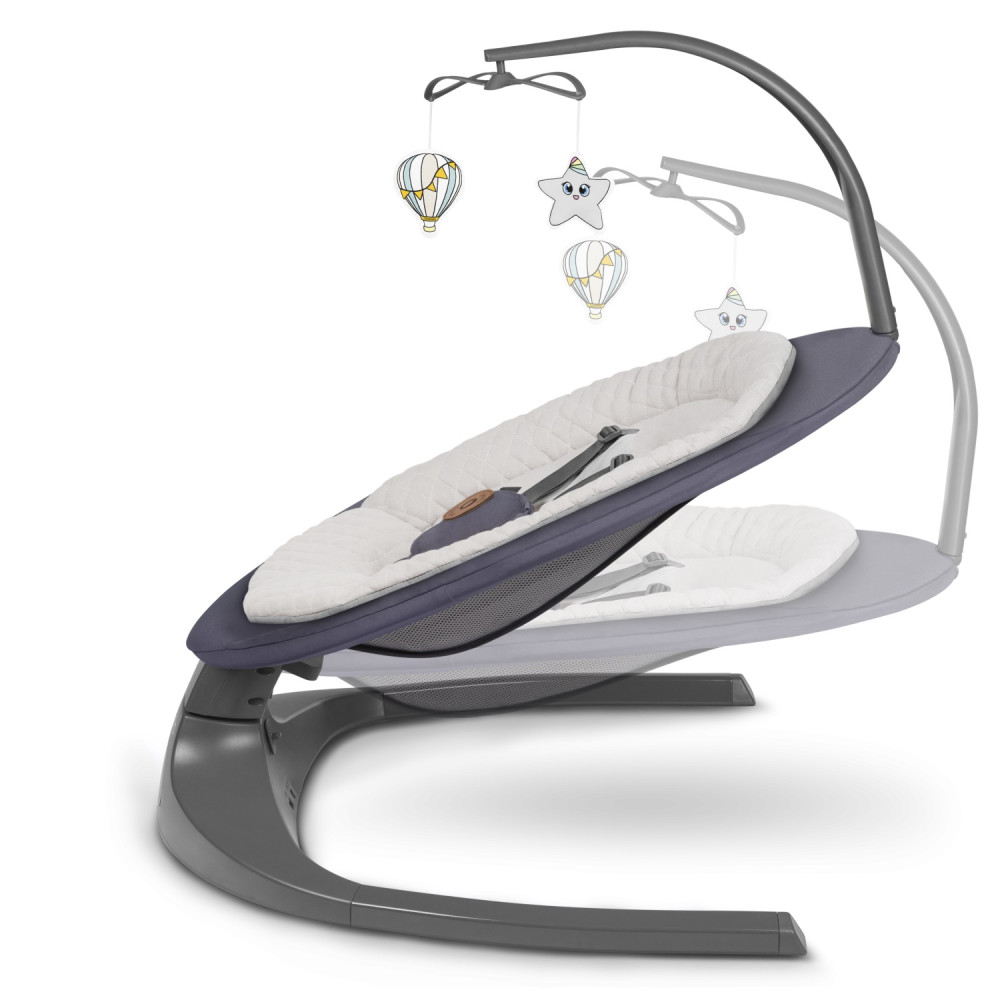 Шезлонг-качель Lionelo Ralf Grey Graphite