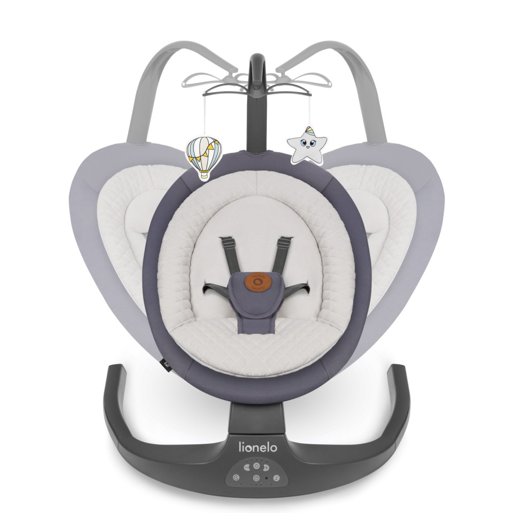 Шезлонг-качель Lionelo Ralf Grey Graphite